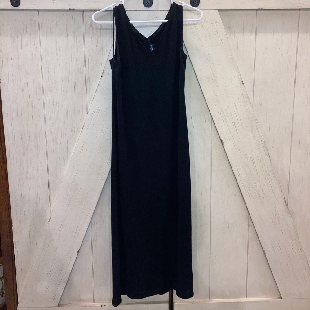🦋Ann Taylor Black Maxi Dress Size 10 Petite - Picture 2 of 5